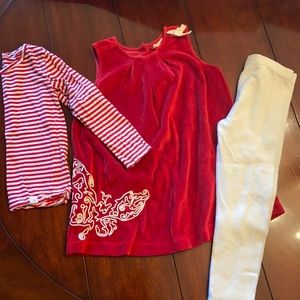 EUC 4T Burts Bees Organic Set Velvet Girls